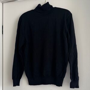 Men's Black Turtleneck Sweater, wool size m
